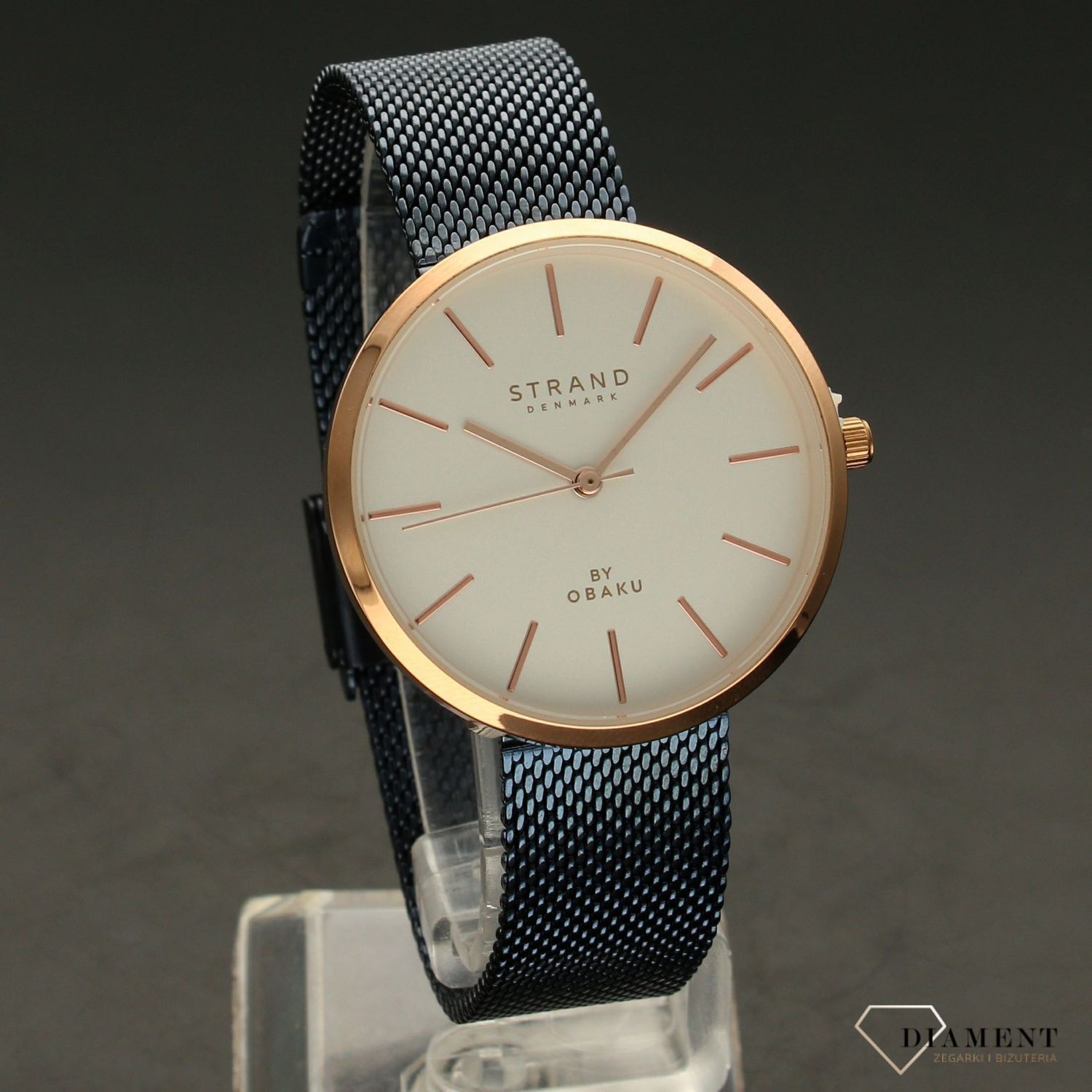 Zegarek damski STRAND granatowy S700LXVIML . Strand w kolorze granatowym to elegancki zegarek damski z oryginalną białą, klasyczną tarczą. Zegarek damski posiada indeksy w kolorze różowego złota8.jpg