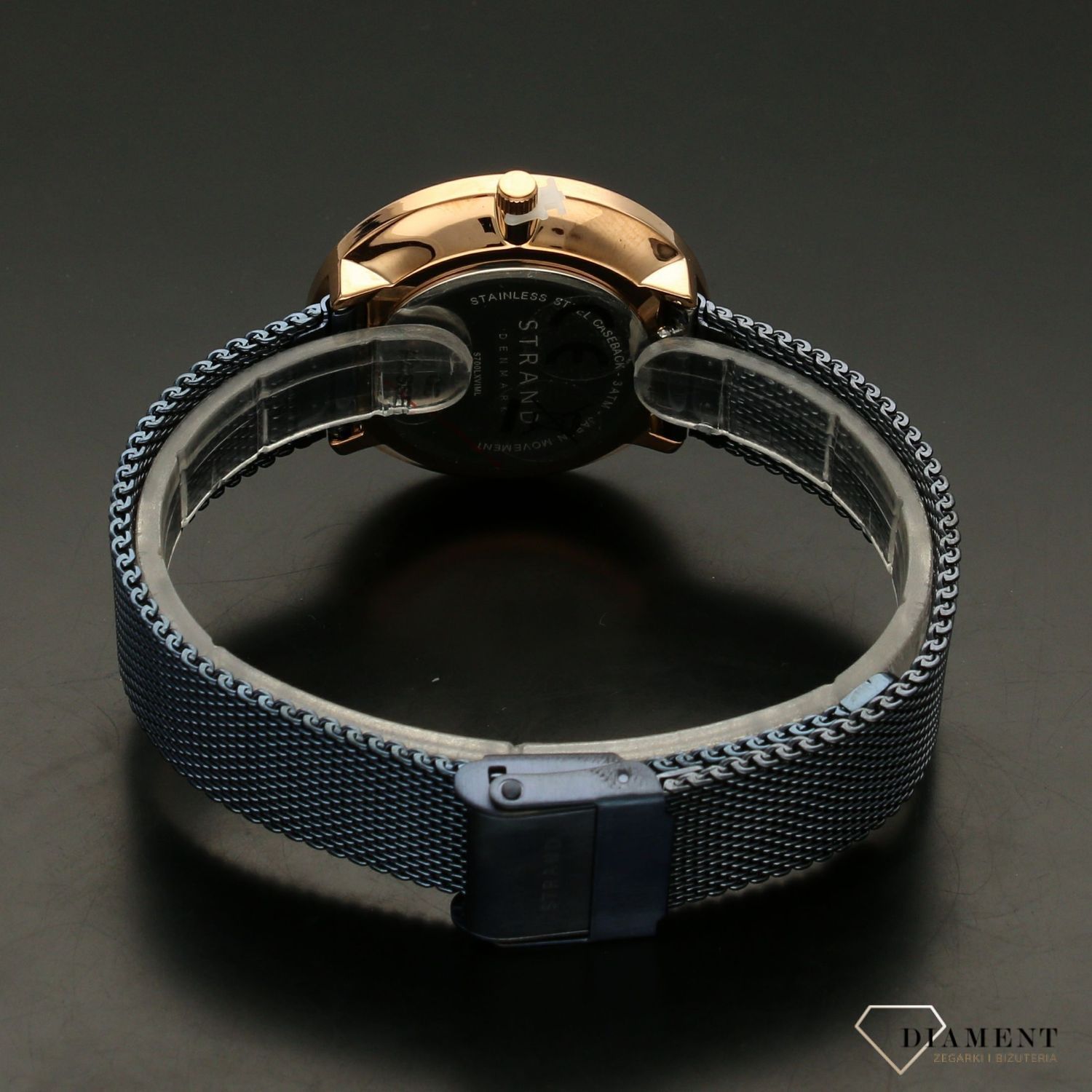 Zegarek damski STRAND granatowy S700LXVIML . Strand w kolorze granatowym to elegancki zegarek damski z oryginalną białą, klasyczną tarczą. Zegarek damski posiada indeksy w kolorze różowego złota8.jpg