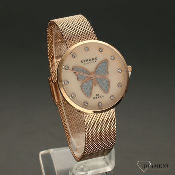 Zegarek damski na bransolecie w kolorze różowego złota  STRAND Butterfly S700LXVVMV-DB (1).jpg