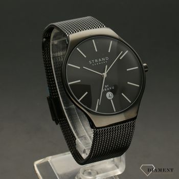 Zegarek męski Strand Caspian S701GDBBMB. Strand Caspian to elegancki zegarek męski z oryginalną, czarną tarczą.  (1).jpg