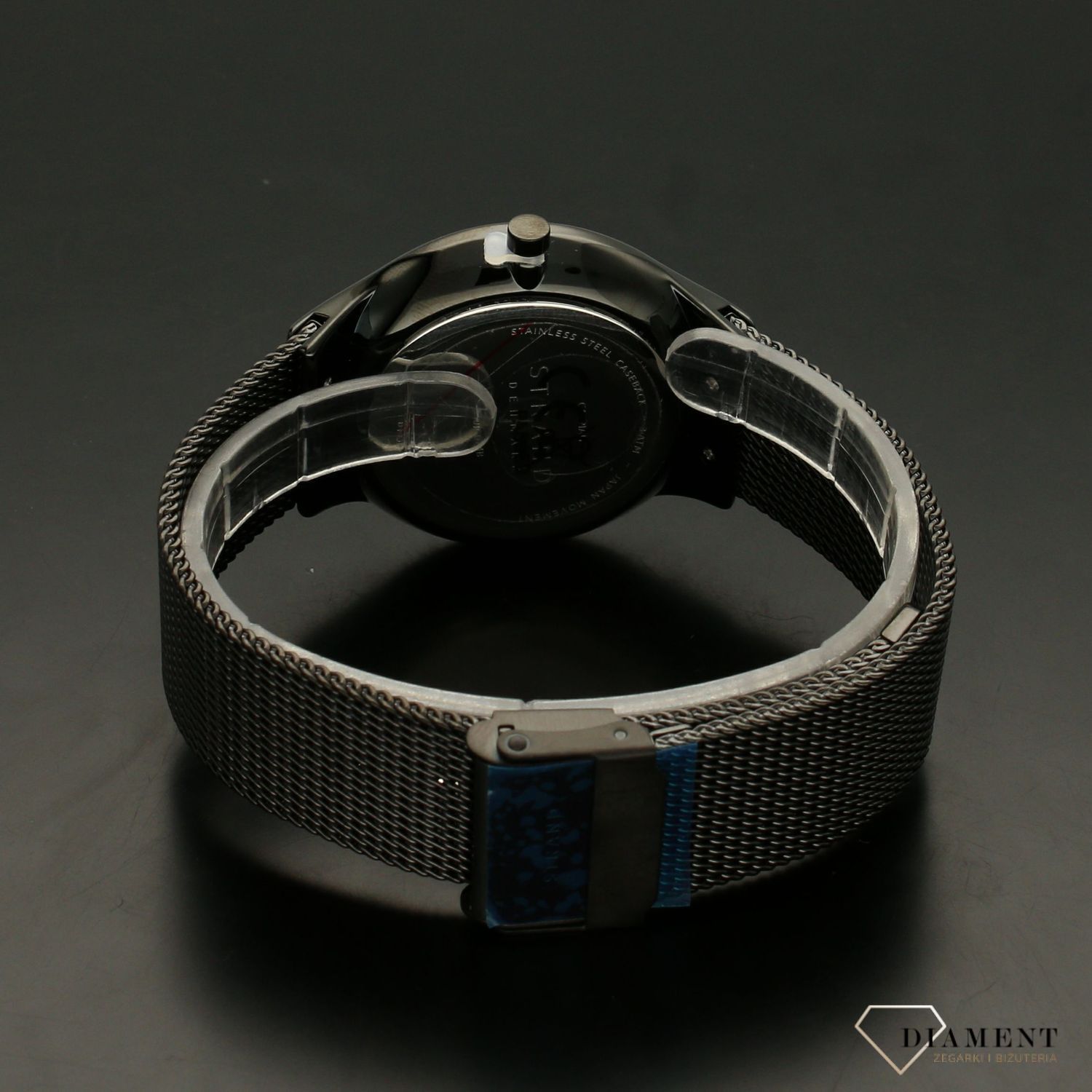 Zegarek męski Strand Caspian S701GDBBMB. Strand Caspian to elegancki zegarek męski z oryginalną, czarną tarczą. Zegarek posiada indeksy w kolorze srebra.55.jpg