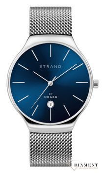 Zegarek męski Strand Caspian S701GDCLMC. Strand Caspian to elegancki zegarek męski z oryginalną, granatową tarczą. Zegarek posiada indeksy w kolorze srebra.88.jpg