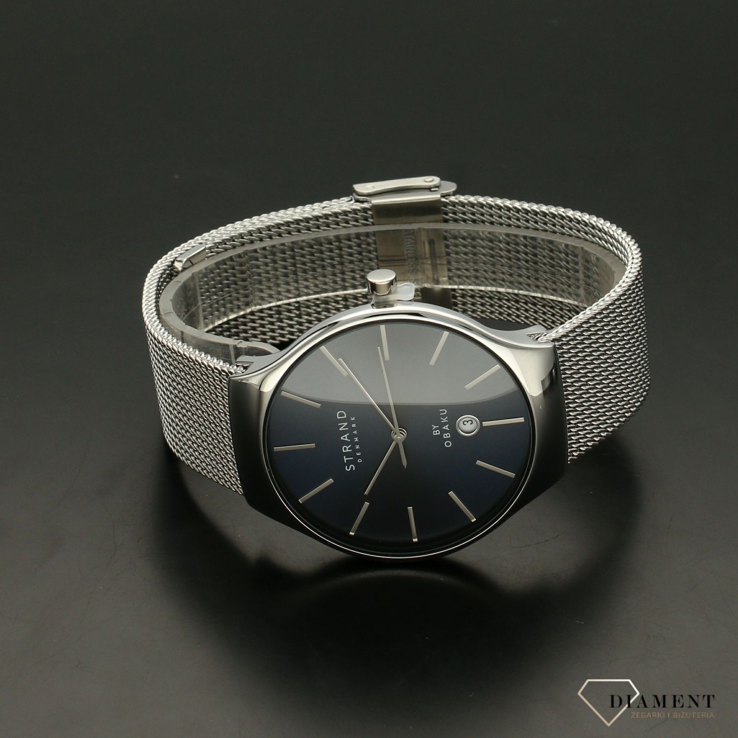 Zegarek męski Strand Caspian S701GDCLMC. Strand Caspian to elegancki zegarek męski z oryginalną, granatową tarczą. Zegarek posiada indeksy w kolorze srebra.88.jpg