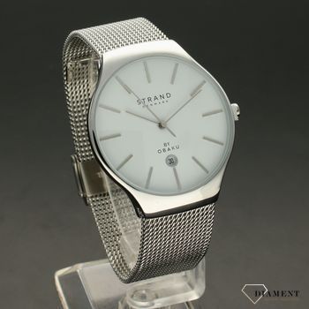 Zegarek męski Strand Caspian S701GDCWMC. Strand Caspian to elegancki zegarek męski z oryginalną, białą tarczą.  (1).jpg