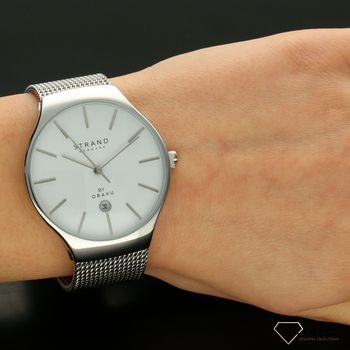 Zegarek męski Strand Caspian S701GDCWMC. Strand Caspian to elegancki zegarek męski z oryginalną, białą tarczą.  (5).jpg