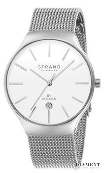 Zegarek męski Strand Caspian S701GDCWMC. Strand Caspian to elegancki zegarek męski z oryginalną, białą tarczą. Zegarek posiada indeksy w kolorze srebra.88.jpg