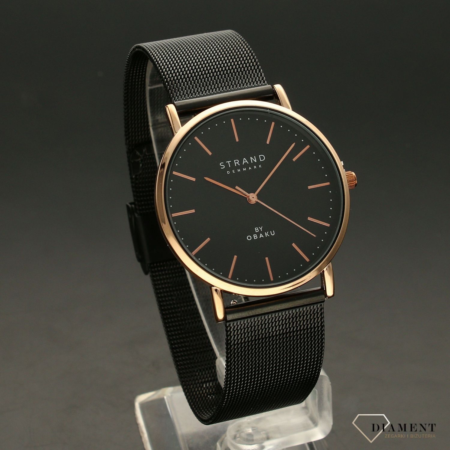 Zegarek męski Strand Hudson S702GXVBMB. Strand Hudson to elegancki zegarek męski z oryginalną, czarną tarczą. Zegarek posiada indeksy w kolorze różowego złota.88.jpg