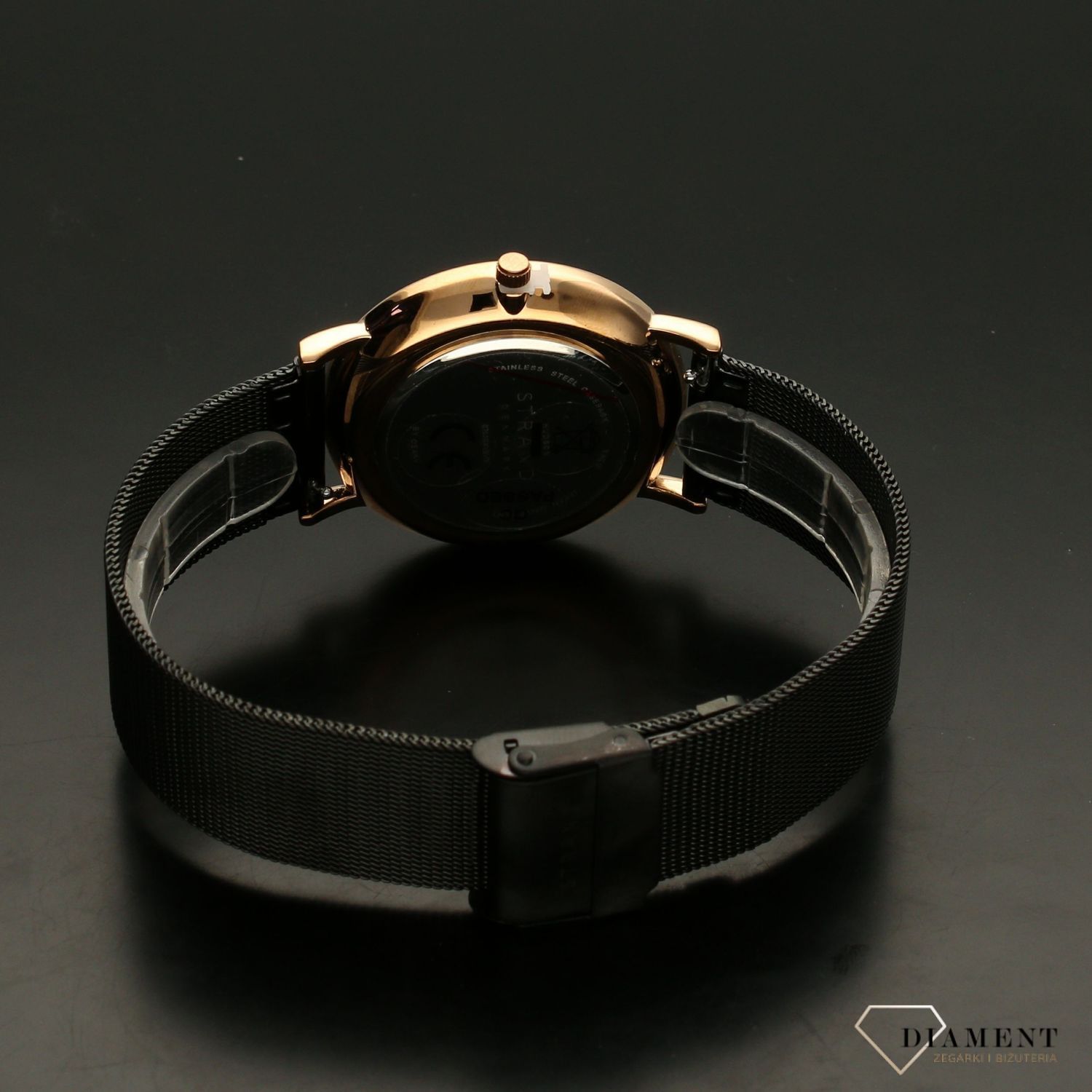 Zegarek męski Strand Hudson S702GXVBMB. Strand Hudson to elegancki zegarek męski z oryginalną, czarną tarczą. Zegarek posiada indeksy w kolorze różowego złota.88.jpg