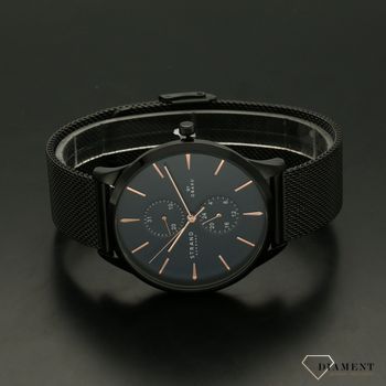Zegarek męski na czarnej bransolecie Strand Beaufort S703GMBLMB (3).jpg