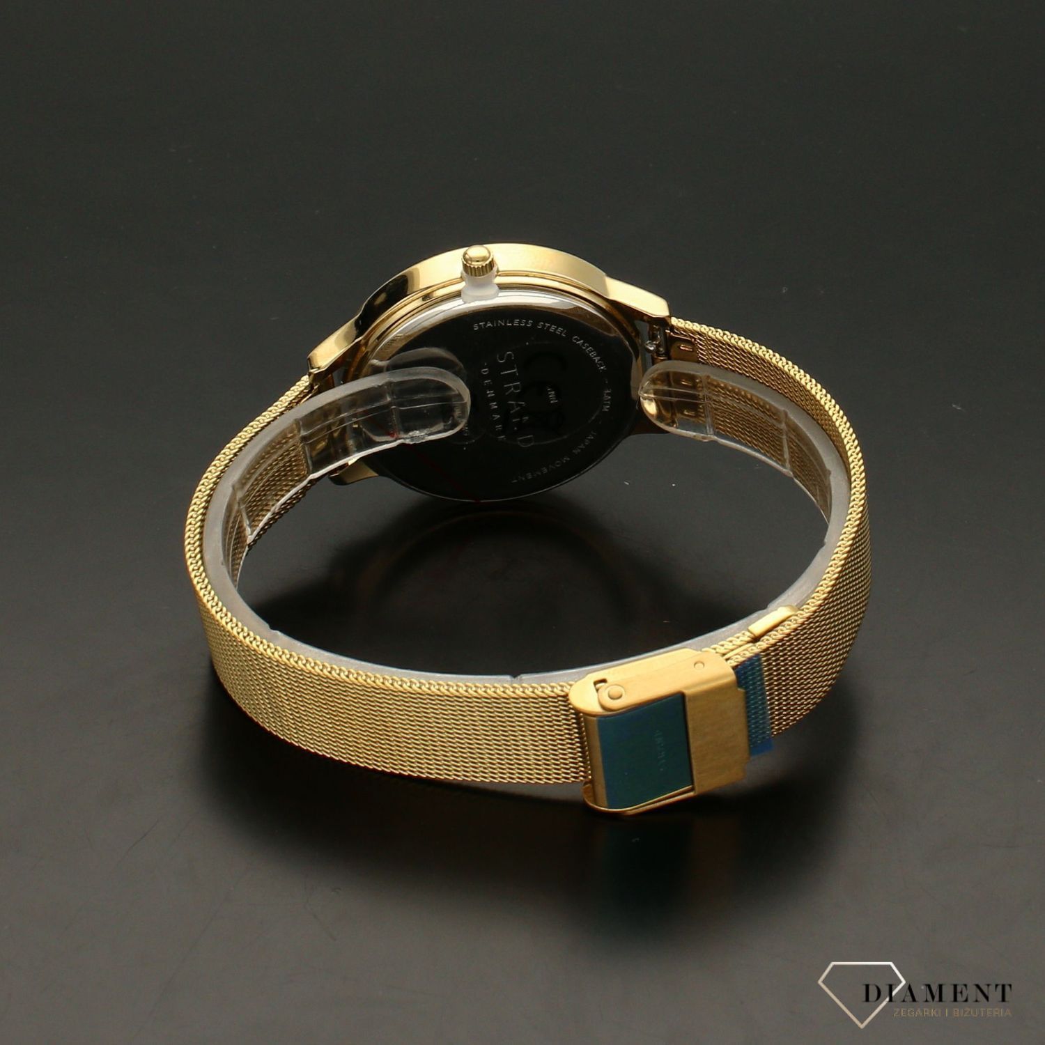 Zegarek damski złoty z cyrkoniami na bransolecie Strand S704LMGIMG.jpg