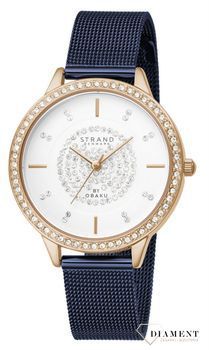 Zegarek damski STRAND Fjord S711LXVIML . Strand Fjord to elegancki zegarek damski z oryginalną, białą tarczą. Ozdobiona jest kryształami Svarowskiego. Zegarek damski posiada indeksy w formie błyszczących kryształów 8.jpg