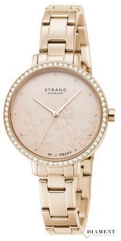 Zegarek damski STRAND Pacifica S712LXVVSV . Strand Pacifica to elegancki zegarek damski z oryginalną, różową tarczą, ozdobioną kwiatowym motywem. Zegarek damski posiada indeksy z różowego złota. Tarcza ozdobiona jes8.jpg
