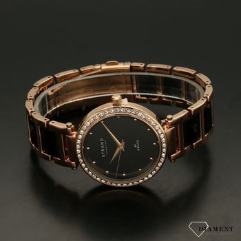 Zegarek damski STRAND Belle Mare S713LXVBSB. Strand Belle Mare to elegancki zegarek damski z oryginalną, czarną tarczą z masą perłową.  (3).jpg
