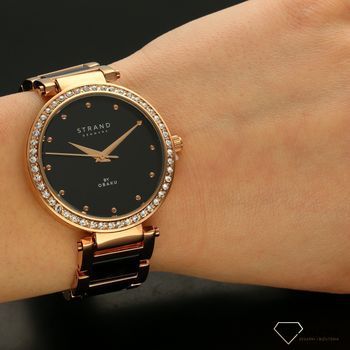 Zegarek damski STRAND Belle Mare S713LXVBSB. Strand Belle Mare to elegancki zegarek damski z oryginalną, czarną tarczą z masą perłową.  (5).jpg