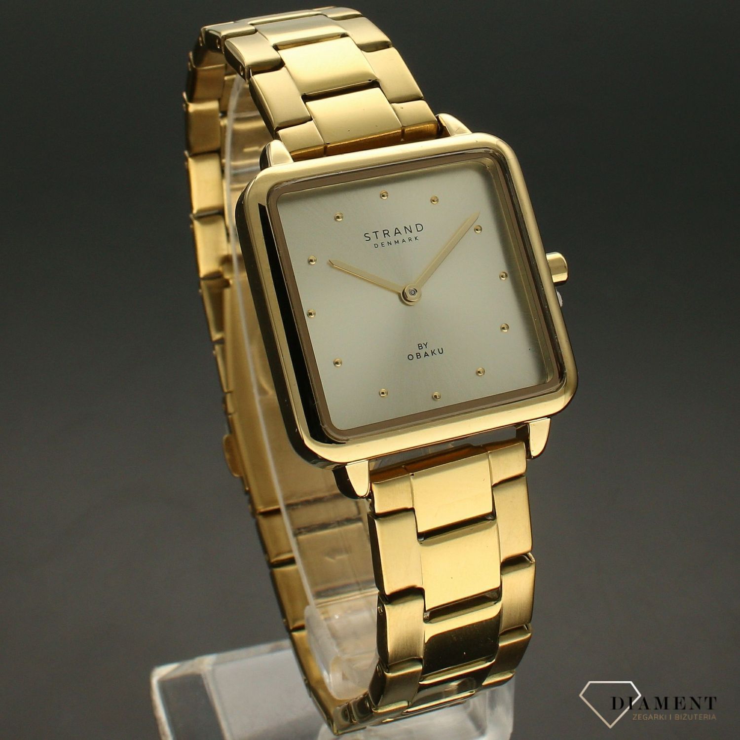 Zegarek damski Strand Złoty kwadrat S718LXGGSG.jpg