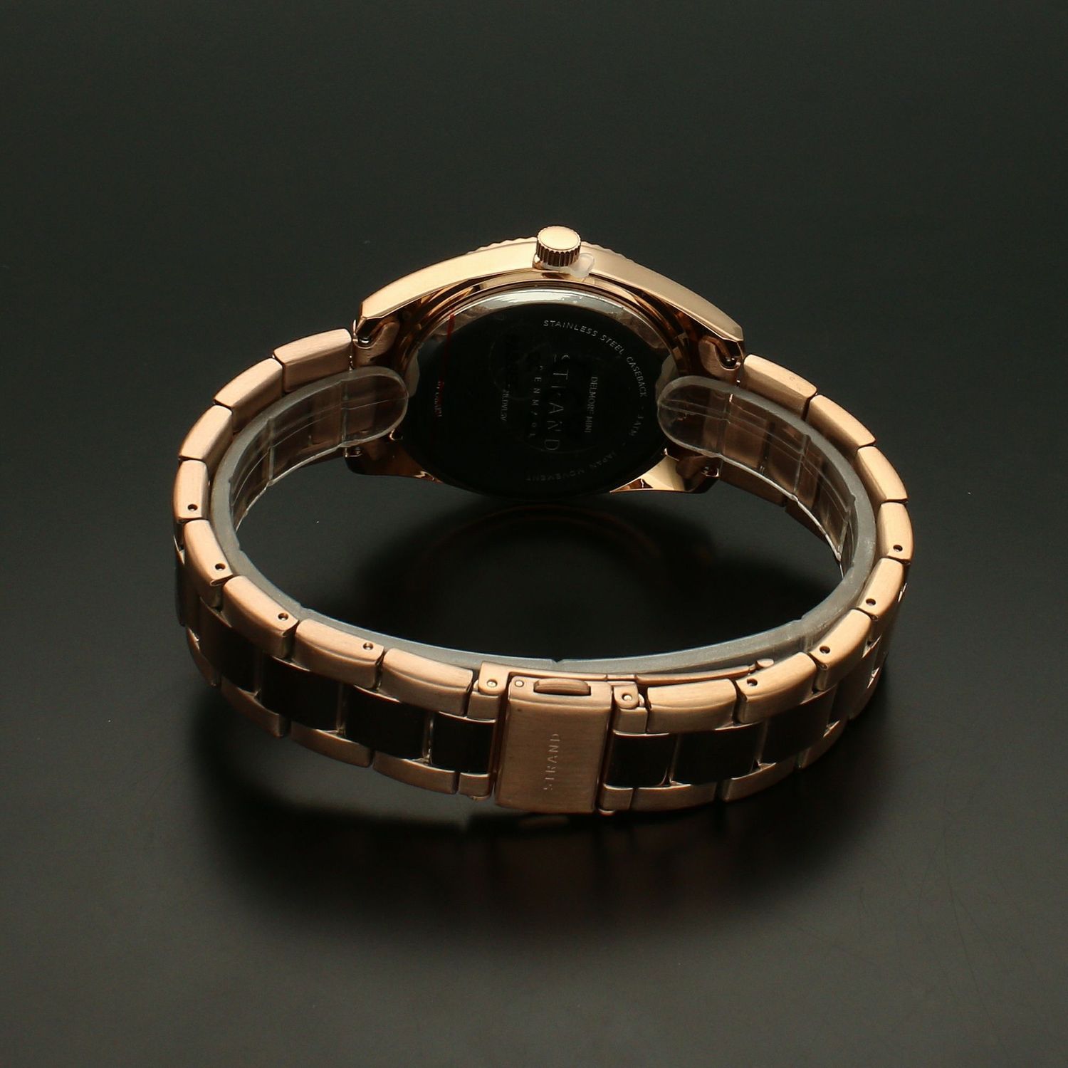 Zegarek damski na bransolecie w kolorze różowego złota Strand S721LDVLSV.jpg