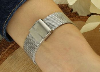 Strand S725LXCIMC-DG – zegarek damski srebrny mesh  Minimalistyczny design zapięcie.jpg