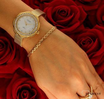 Zegarek damski Strand na bransolecie z perłową tarczą S735LXGWMG (2).jpg