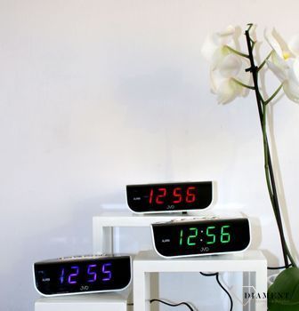 Budzik elektroniczny LCD z czerwonym wyświetlaczem JVD SB1709.1✓ Budzik sieciowy na prąd z alarmem i drzemką ✓Zegarek, budzik na prąd (3).JPG