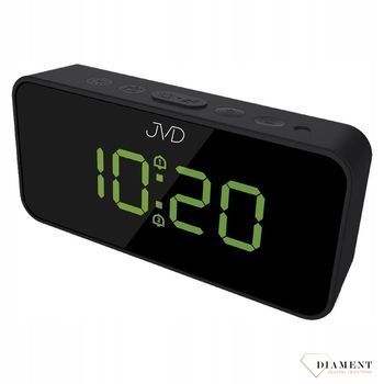 Budzik JVD  z termometrem JVD SB3212.1 Sensor Light 2 alarmy alarmz zielonym wyświetlaczem Dwa czasy budzenia  Termometr✓ Zegary na biurko✓.jpg