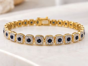Złota bransoletka damska z 348 diamentami 1,02 ct i 29 szafirami 2,00 ct – 18 cm (2).jpg