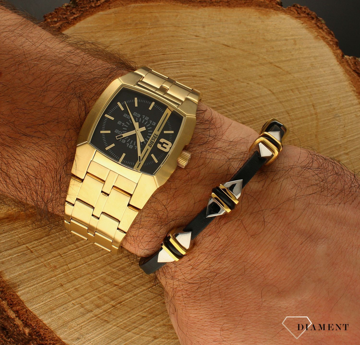 Bransoletka męska silikonowa ze stalowymi wstawkami SBR5120.jpg