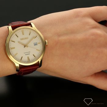 Zegarek męski Seiko 'Złoty klasyk z szafirowym szkłem' SGEH44P1 (5).jpg