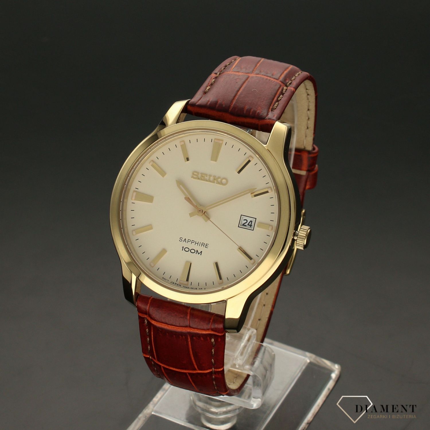 Zegarek męski Seiko 'Złoty klasyk z szafirowym szkłem' SGEH44P1.jpg