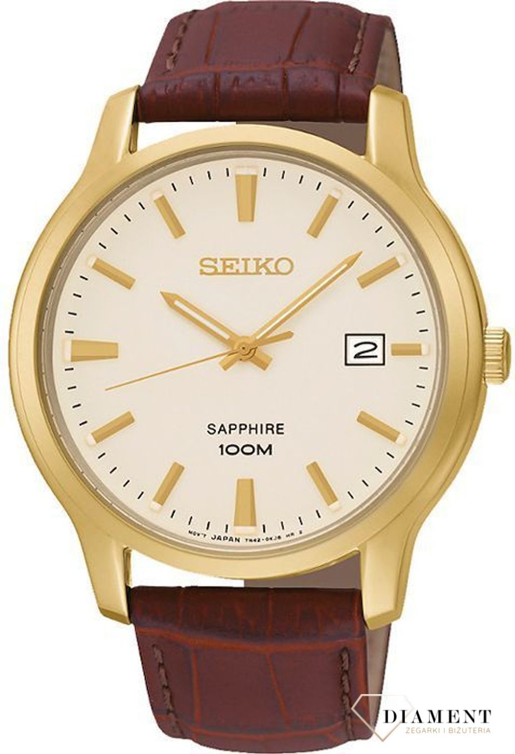 Zegarek męski Seiko 'Złoty klasyk z szafirowym szkłem' SGEH44P1.jpg