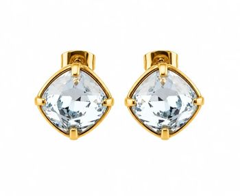 Kolczyki pozłacane ze stali z kryształami Swarovski® w kolorze Luminous Green  Azure (1).jpg