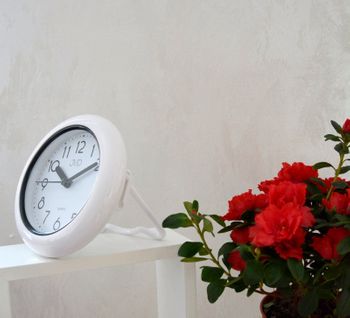Zegar ścienny do łazienki, sauny JVD Biały SH018, zegary do łazienki, zegary łazienkowe, zegary wodoszczelne, zegary ścienne (4).JPG