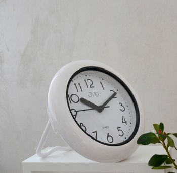 Zegar ścienny do łazienki, sauny JVD Biały SH018, zegary do łazienki, zegary łazienkowe, zegary wodoszczelne, zegary ścienne (5).JPG