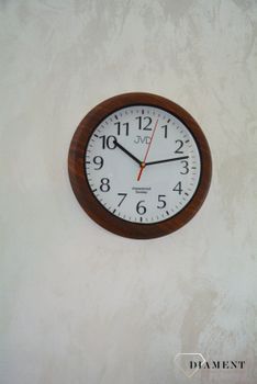 Zegar ścienny brązowy do łazienki wodoszczelny JVD SH494.2 imitacja drewna. Zegary do łazienki.  Zegary wodoszczelne. Zegary łazienkowe  Zegary na ścianę brązowe (2).JPG