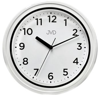 Zegar ścienny wodoszczelny łazienkowy JVD SH5913.1 biały płynący sekundnik . Zegar łazienkowy. Zegar do łazienki wodoszczelny. Ścienny zegar biały. Zegar z cichym sekundnikiem..jpg