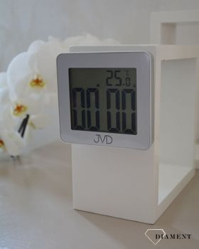 Zegar z wyświetlaczem wyposażony w funkcje alarmu, godziny, termometrem oraz stoper. Zegar zasilany na baterię (14).JPG