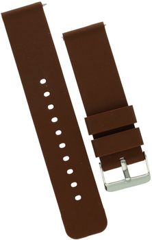 Silikonowy pasek do zegarka Condor 22mm – czekoladowy brąz, stalowa sprzączka.jpg