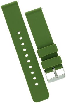 Silikonowy pasek do zegarka Condor 20mm – brudna zieleń, sprzączka stalowa.jpg