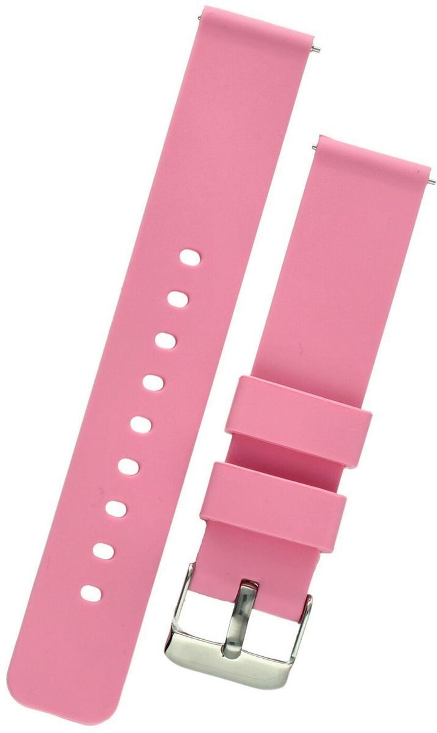 Silikonowy pasek do zegarka Condor 20mm – jaskrawy róż, stalowa sprzączka.jpg