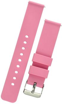 Silikonowy pasek do zegarka Condor 20mm – jaskrawy róż, stalowa sprzączka.jpg