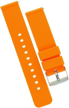 Pomarańczowy silikonowy pasek do zegarka Condor 20mm – stalowa sprzączka.jpg