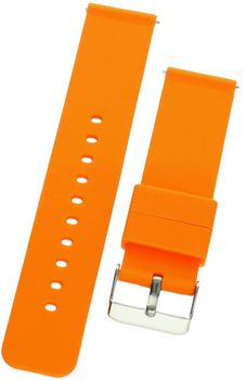 Silikonowy pasek do zegarka Condor 22mm – jaskrawy pomarańcz, stalowa sprzączka.jpg