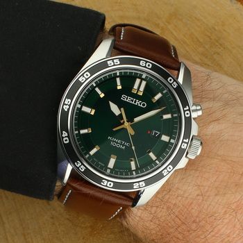 Seiko SKA791P1 ⌚ Zegarek Kinetic  Zielona Tarcza, Skórzany Pasek, 10 ATM (3).jpg