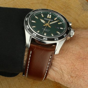 Seiko SKA791P1 ⌚ Zegarek Kinetic  Zielona Tarcza, Skórzany Pasek, 10 ATM (4).jpg