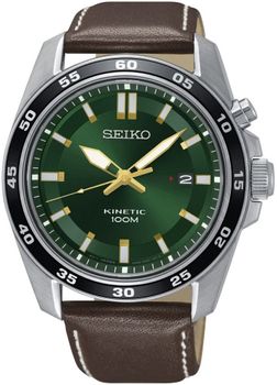 Zegarek męski Seiko SKA791P Kinetic  Zielona Tarcza, Skórzany Pasek.jpg