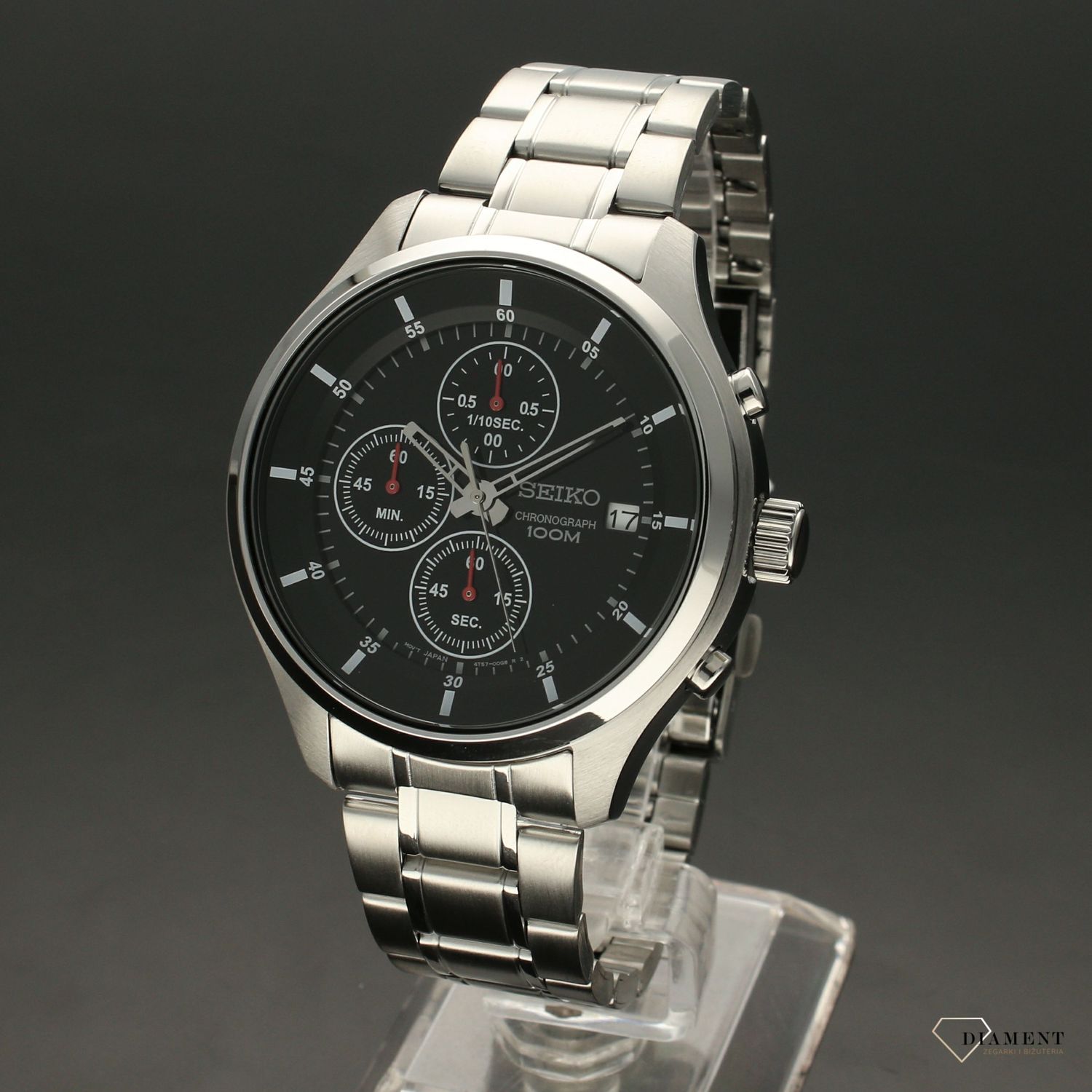 Zegarek męski Seiko  Czarny, sportowy chronograph   SKS539P1.1.jpg