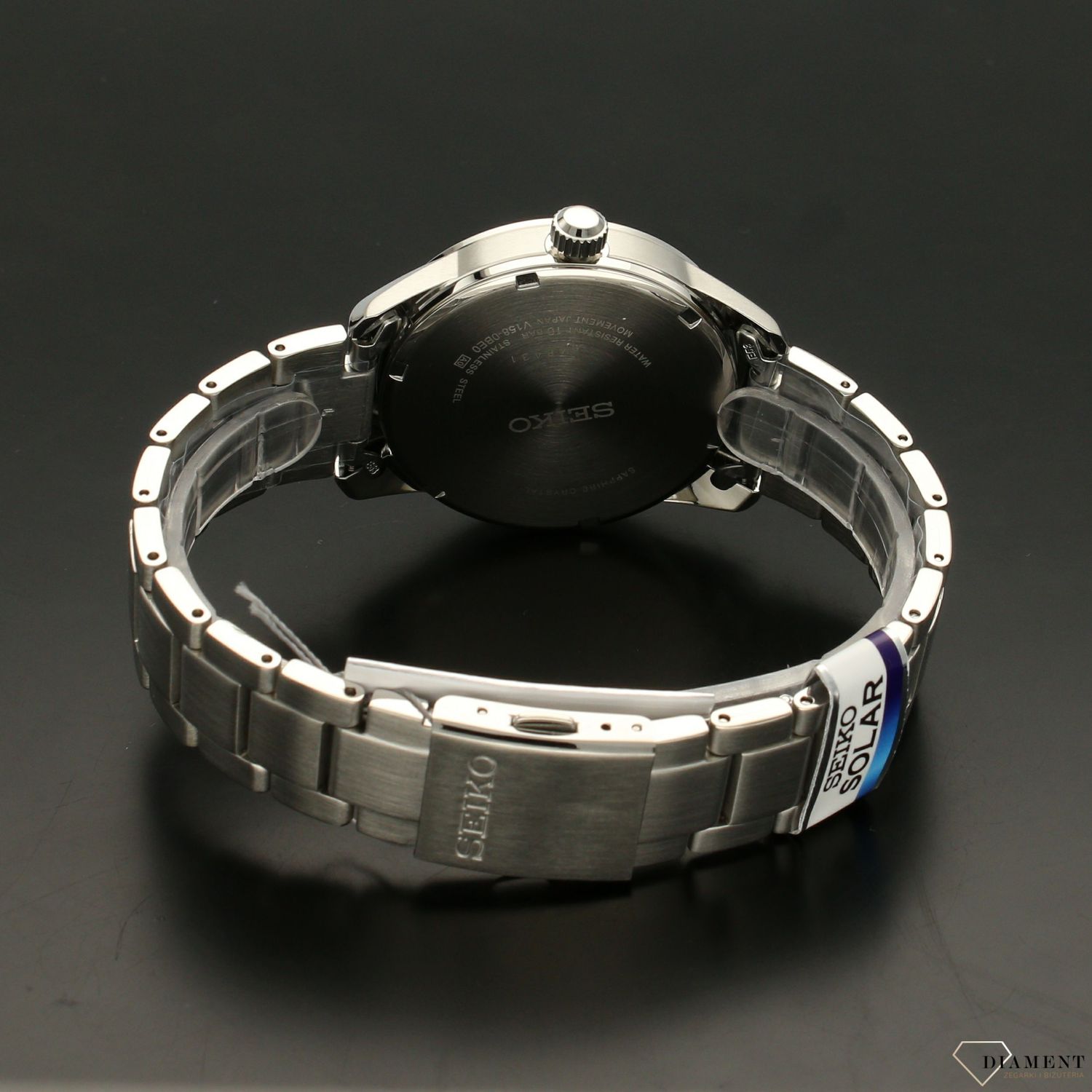 Zegarek męski Seiko Solar z niebieską tarczą SNE525P1.jpg