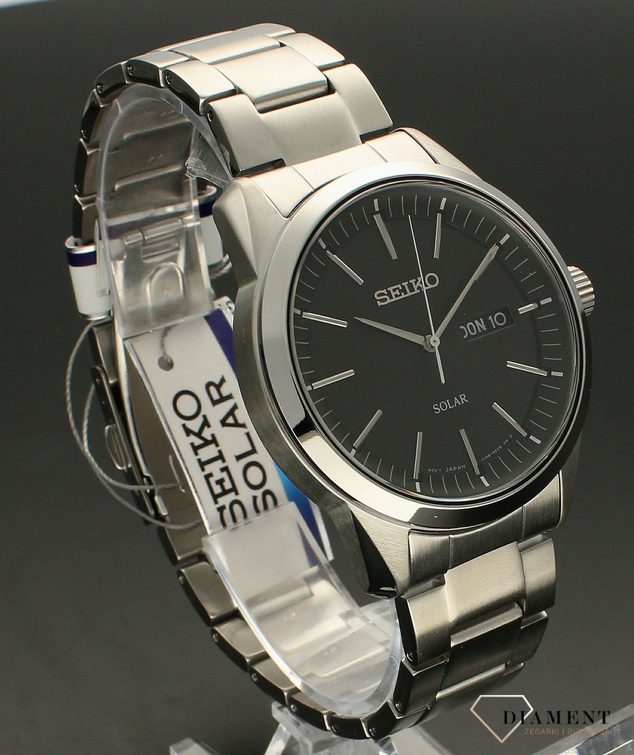 Zegarek męski na bransolecie Seiko z solarnym zasilaniem SNE527P1.webp