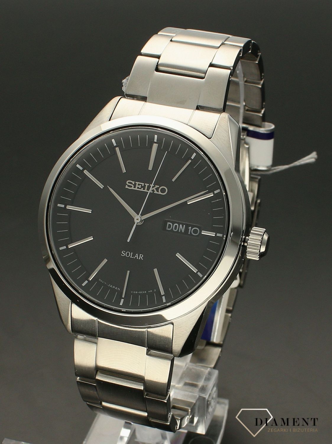 Zegarek męski na bransolecie Seiko z solarnym zasilaniem SNE527P1.webp