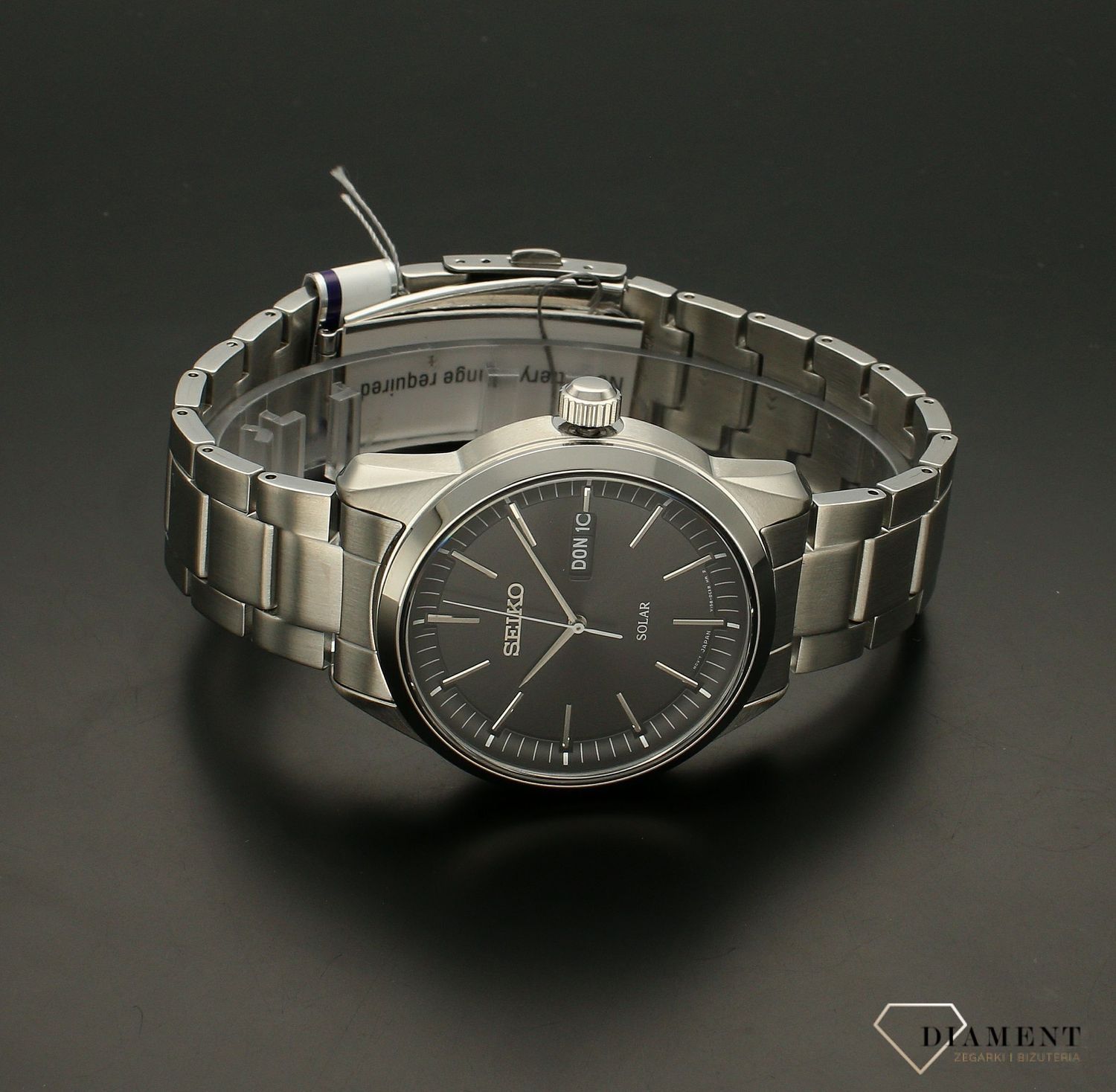 Zegarek męski na bransolecie Seiko z solarnym zasilaniem SNE527P1.webp