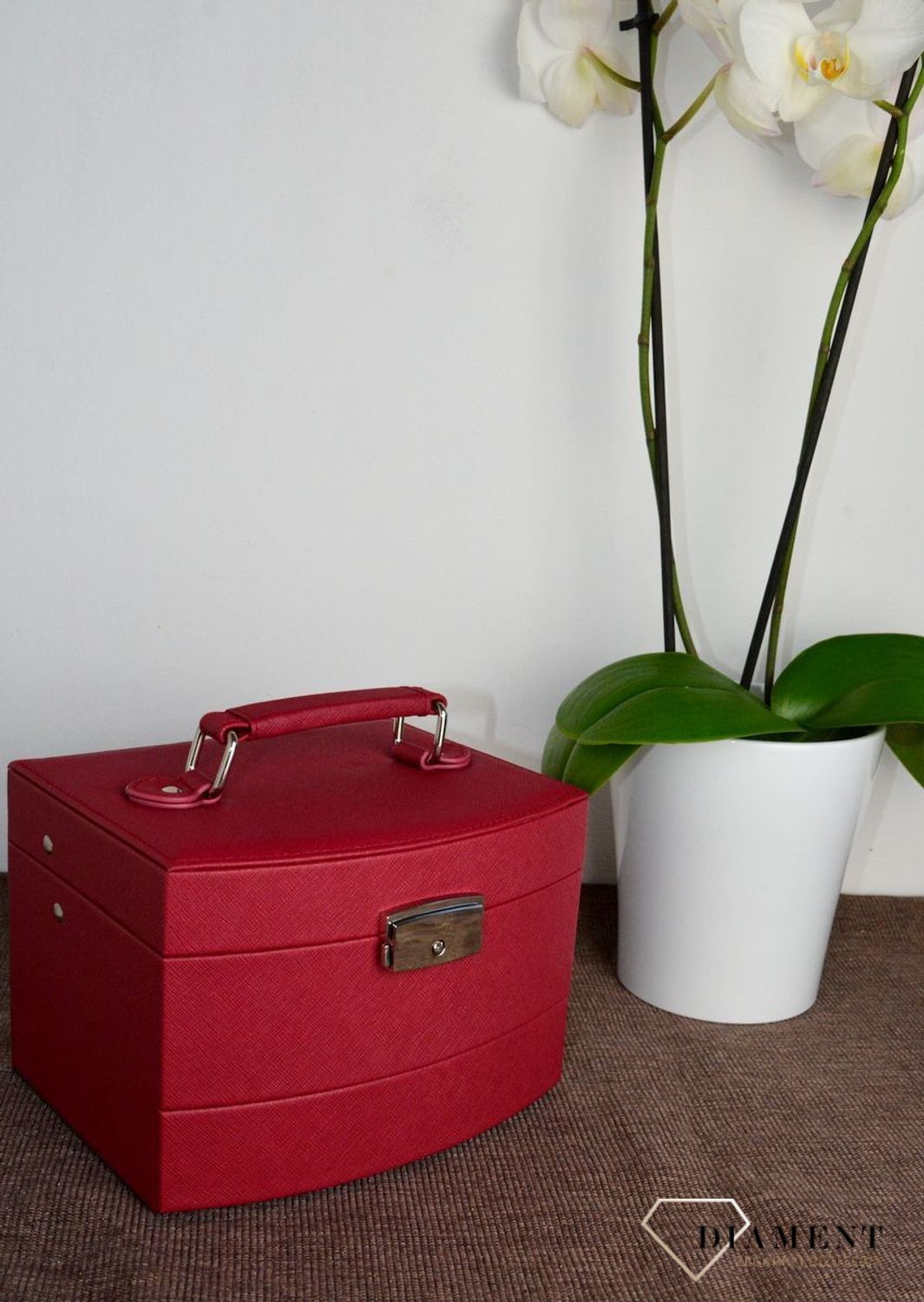 Szkatułka na biżuterię damska w kolorze fuksji 3 poziomowa SP-270A7. Szkatułki do przechowywania biżuterii. Połączenie niezwyklej funkcjonalności i precyzji wykonania. Kuferki na biżuterię.  (1).JPG